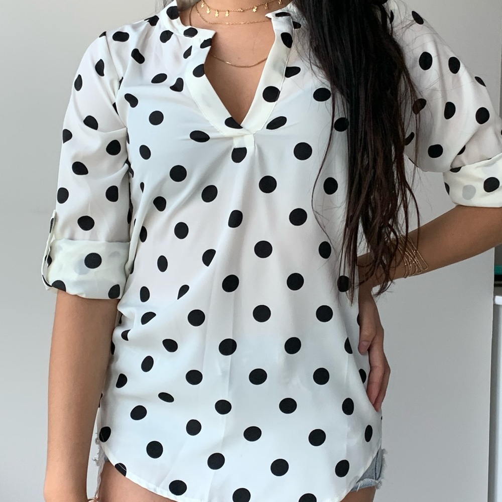 polka dot shirt
